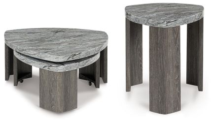 Surmour Gray/Brown Coffee Table and End Table