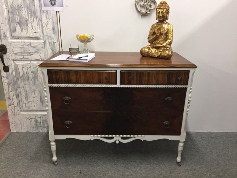 Antique Rochester made Geo. J. Michelsen Furniture Co. Dresser in Rochester, NY refurbished by Dramatic Evolution Studios