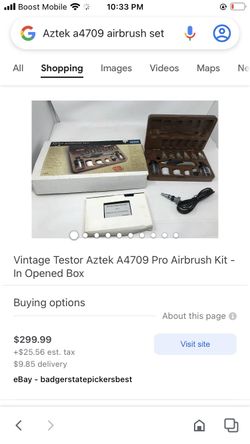 Vintage Testor Aztec A4709 Airbrush Kit