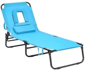 Turquoise Modern Stylish Metal Outdoor Lounge Chair