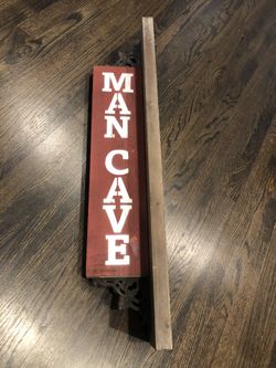 Wooden Man Cave Wall Sign
