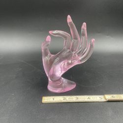 Vintage Pink Lucite Hand