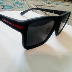 PRADA Linea Rossa 5100S Sunglasses Black & Red Stripe Unisex 
