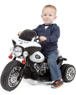 Kids Electric Motorcycle 6V Toddler Cop Ride On Vehicle Play Police Bike