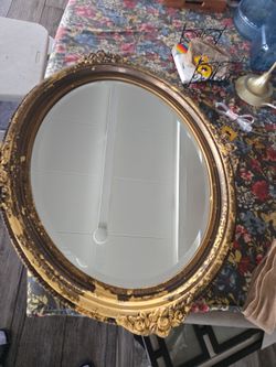 Vintage oval mirror