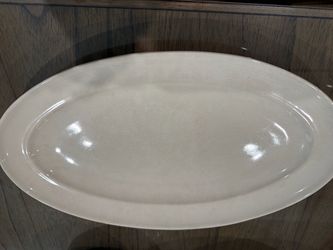 White ceramic serving dish/PotteryBarn