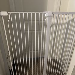 51" Extra Tall Cat Gate 30"-49.27" Wide, Auto Close, Pressure Mounted, for Cats & Small Dogs, Hallway, Stairs, Kitchen, Not Baby Gate,White $30 OBO