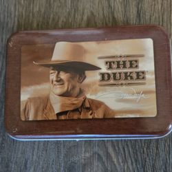 Vintage Tin Box John Wayne Deck Of Playing Cards 