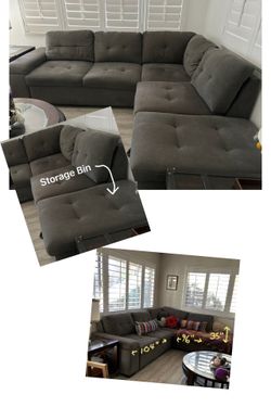 Couch; sleeper with storage