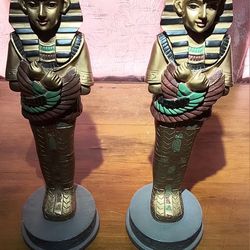 Estate Sale Figures And Statues Of Egypt Pharoh Nefertiti Heka God Magic Greek Naxos Sphynx Sarcophagus