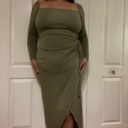 Aritzia Sage Green Wrap Dress Size Large