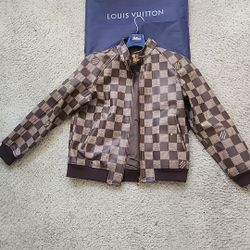 LOUIS VUITTON DAMIER LEATHER JACKET