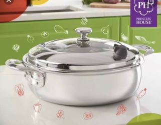 Caserola de 12” vida sana 5-ply con parrilla de princess house