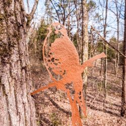 Red Tail Hawk Metal Art Yard Art Rustic Metal Design 