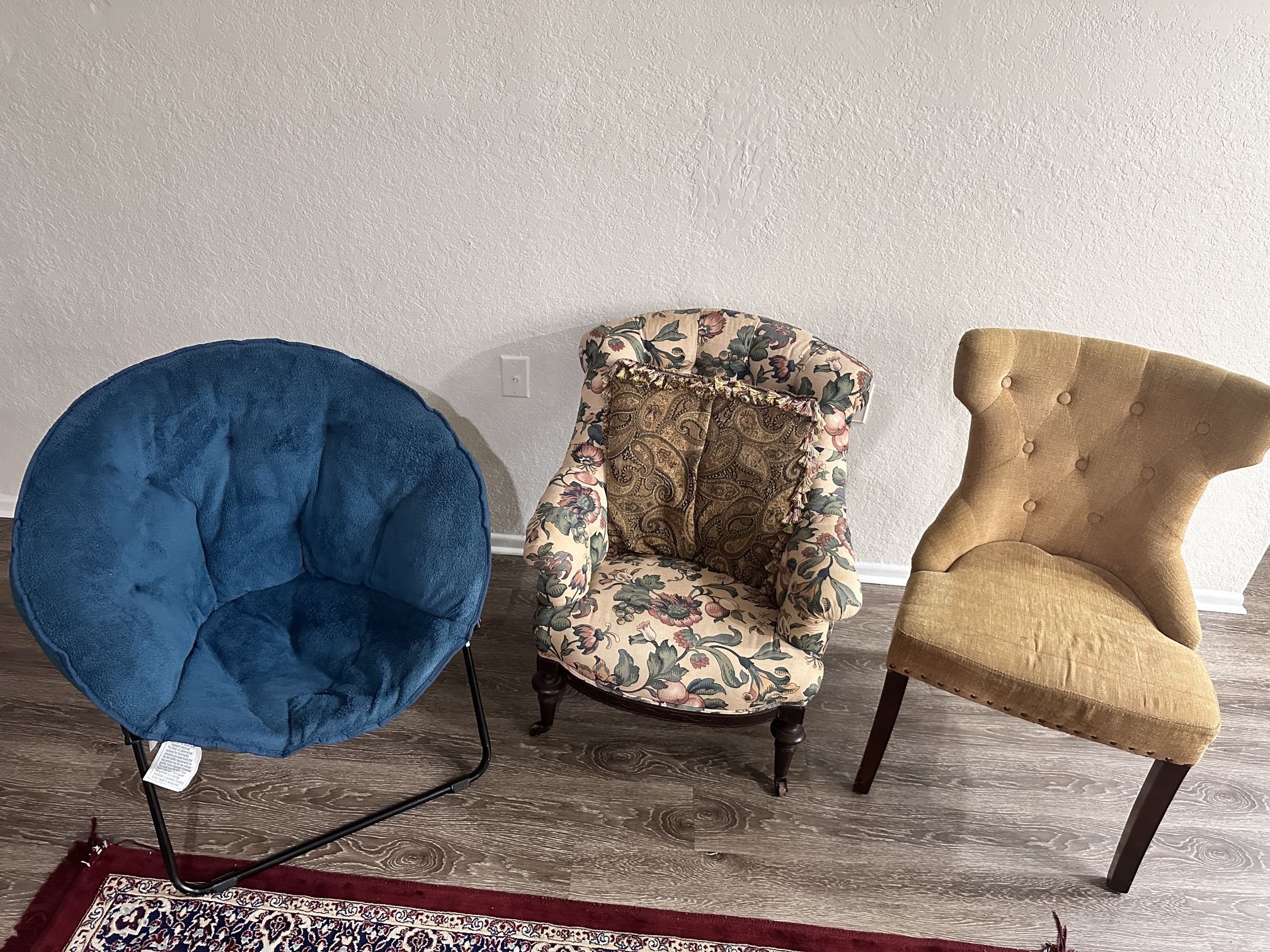 Wooden Chair And Butterfly Chair