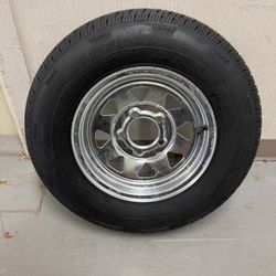 New   175-80-13inch Trailer Tire With 5-lug Galvanized Rim   $130/each 