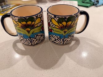 Talavera Ceramic Coffee Mugs Set of 2