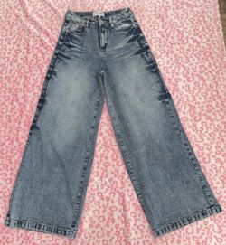 Fashion Nova Median Wash Wide Leg Jeans