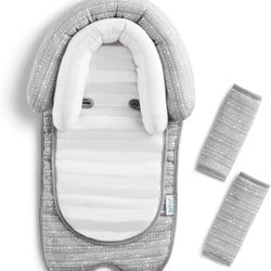 Munchkin Head Support & Strap Cover for Baby Car Seats with Silver-Ion Technology, Dots 