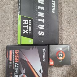 AMD Ryzen 5, MSI 2060 Ventus, B450 Motherboard