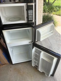 fridge and microwave