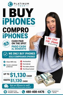 I pay cash for your iPhone