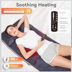 NEW-Snailax Memory Foam Massage Mat with Heat (retail $120)