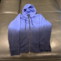 Armani Exchange Mens Large Sweatshirt Hoodie Blue 
