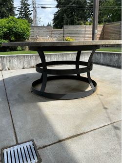 Restoration Hardware 72” Round Outdoor Concrete Table