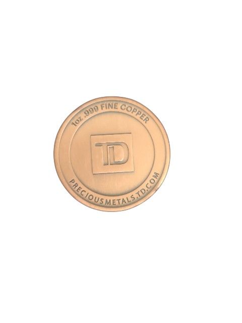 1oz .999 Fine Copper Coin Collectable Coin 2024 Precious Metals TdMint
