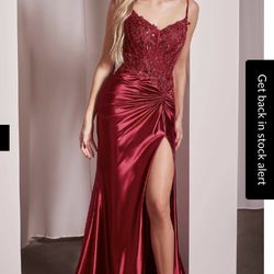 Dress prom red dark gown party