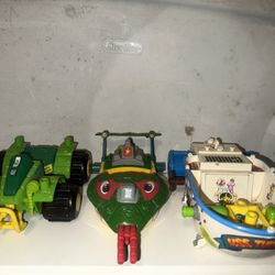 3 Vintage TMNT Vehicles 