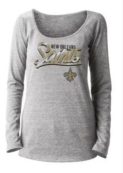 New Orleans Saints, Medium, Silver) - NFL Women's Short Sleeve Jersey with