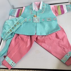 Korean Traditional Hanbok for Baby Birthday Party National Kid Dolbok 2 Years
