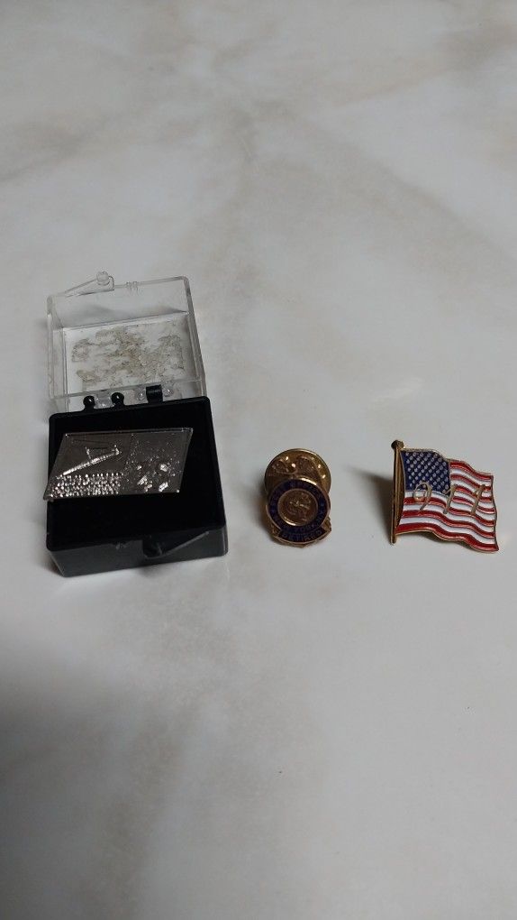 Collectible Items, USPS 25 Years Service, Retirement Pin, And 911