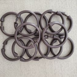 12 Brown Shower Curtain Hooks