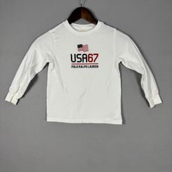 Polo Ralph Lauren Boys USA 67 Graphic Long Sleeve Tee