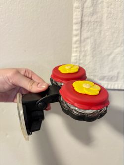 Set of 2 mini hummingbird feeders with window suction