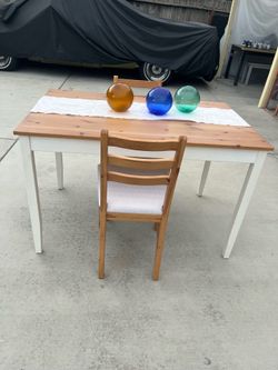 IKEA table and 2 chairs