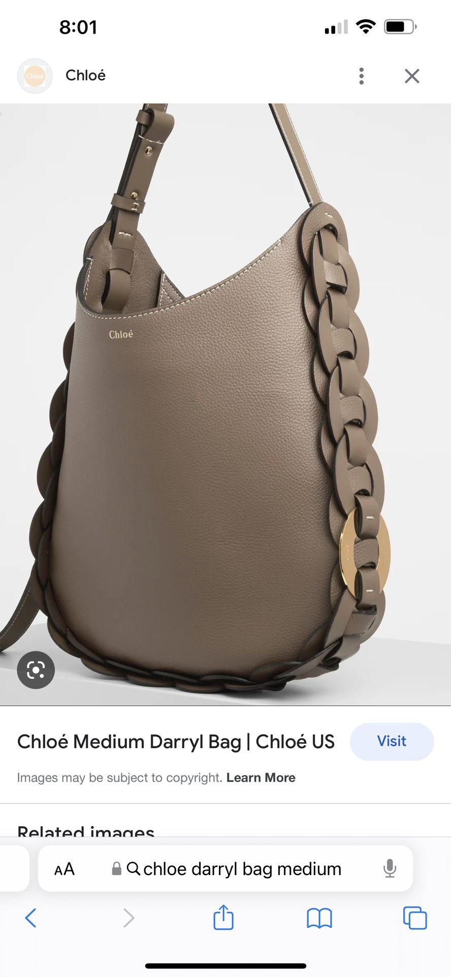 Chloe Darryl Hobo Bag -Large