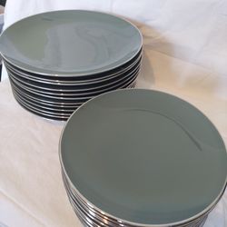 1950s MCM Vintage Franciscan Dinner & Salad Plate Set Of 12