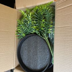 Set of 2 Artificial Hanging Fern Plants UV Resistant Outdoor Indoor Planters  Description: Brand new set of 2 artificial hanging fern plants. Realisti