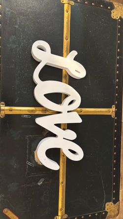 Wood love sign