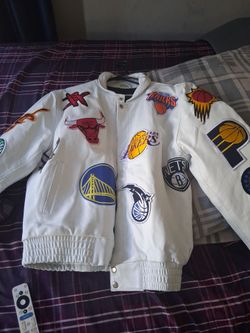 NBA All-Team Patch Bomber Jacket White