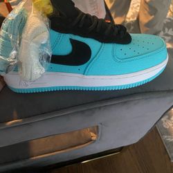 Custom Tiffany Blue Air Force One’s Women’s 7 1/2 Or Youth Size 6