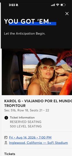 KAROL G TICKETS