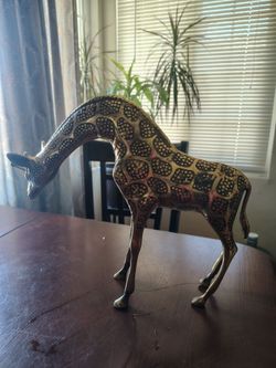 Vintage Beautiful Brass Giraffe