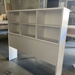 Twin Size Bookcase Headboard In White