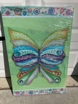 Large Butterfly Canvas