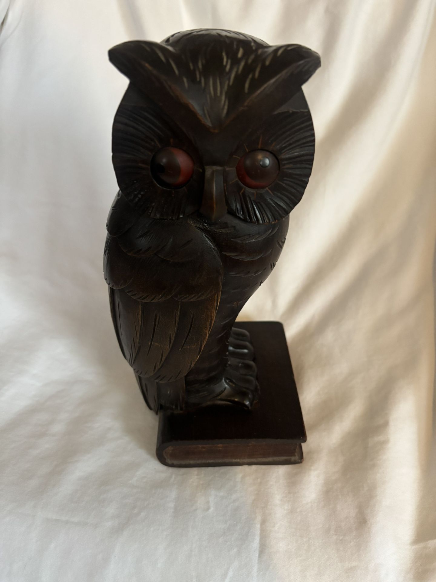 Charming Rare Antique Wooden Owl Clock From Germany. 1925.
